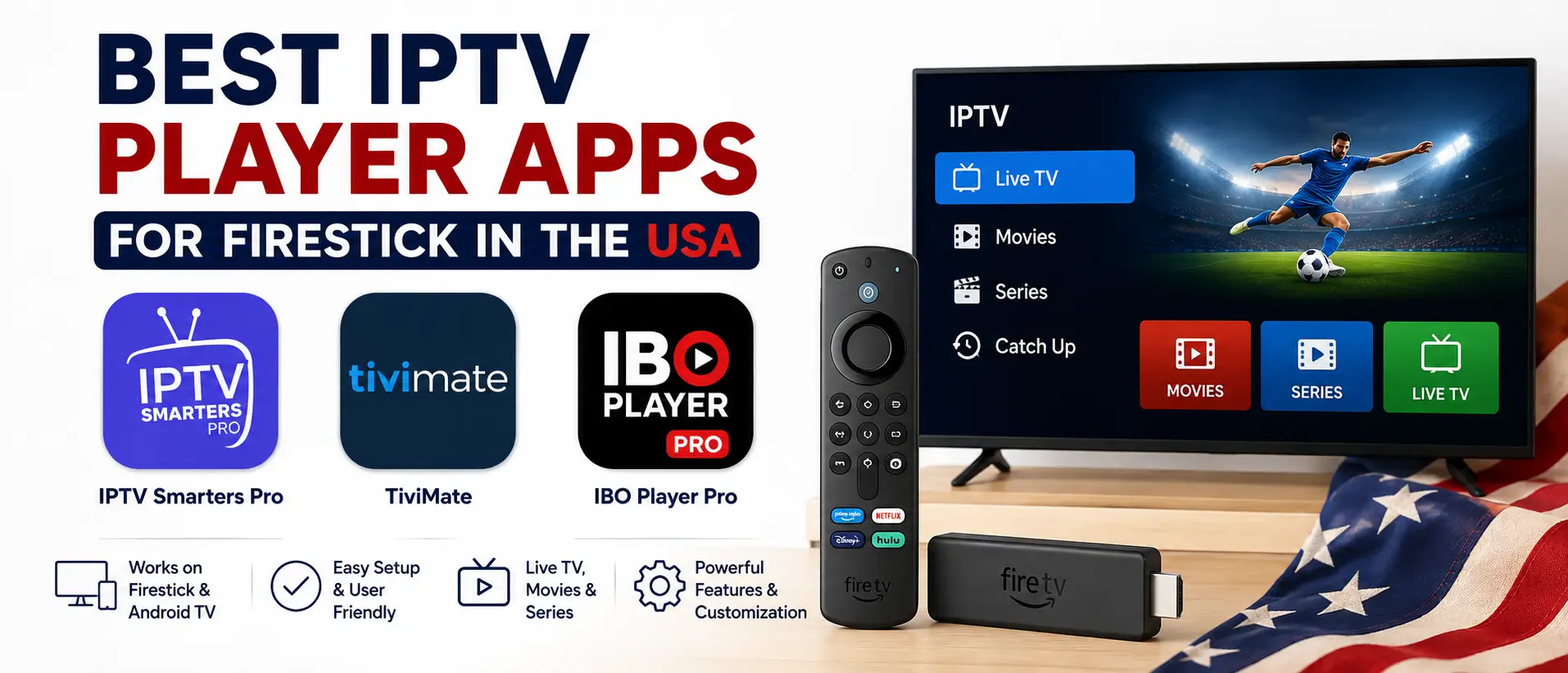 Best IPTV Player Apps for Firestick in the USA - IPTVSMARTERZ guide